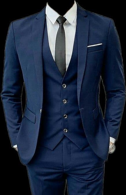 Men's navy blue suit